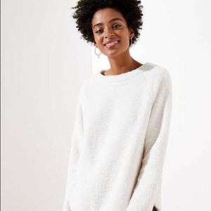 Loft fuzzy soft Sherpa teddy bear sweatshirt